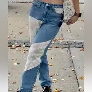 BP patchwork jeans.